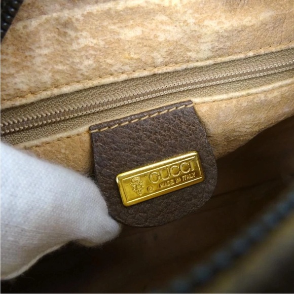 Gucci Beige and Brown Monogram Crossbody Bag - Picture 7 of 9